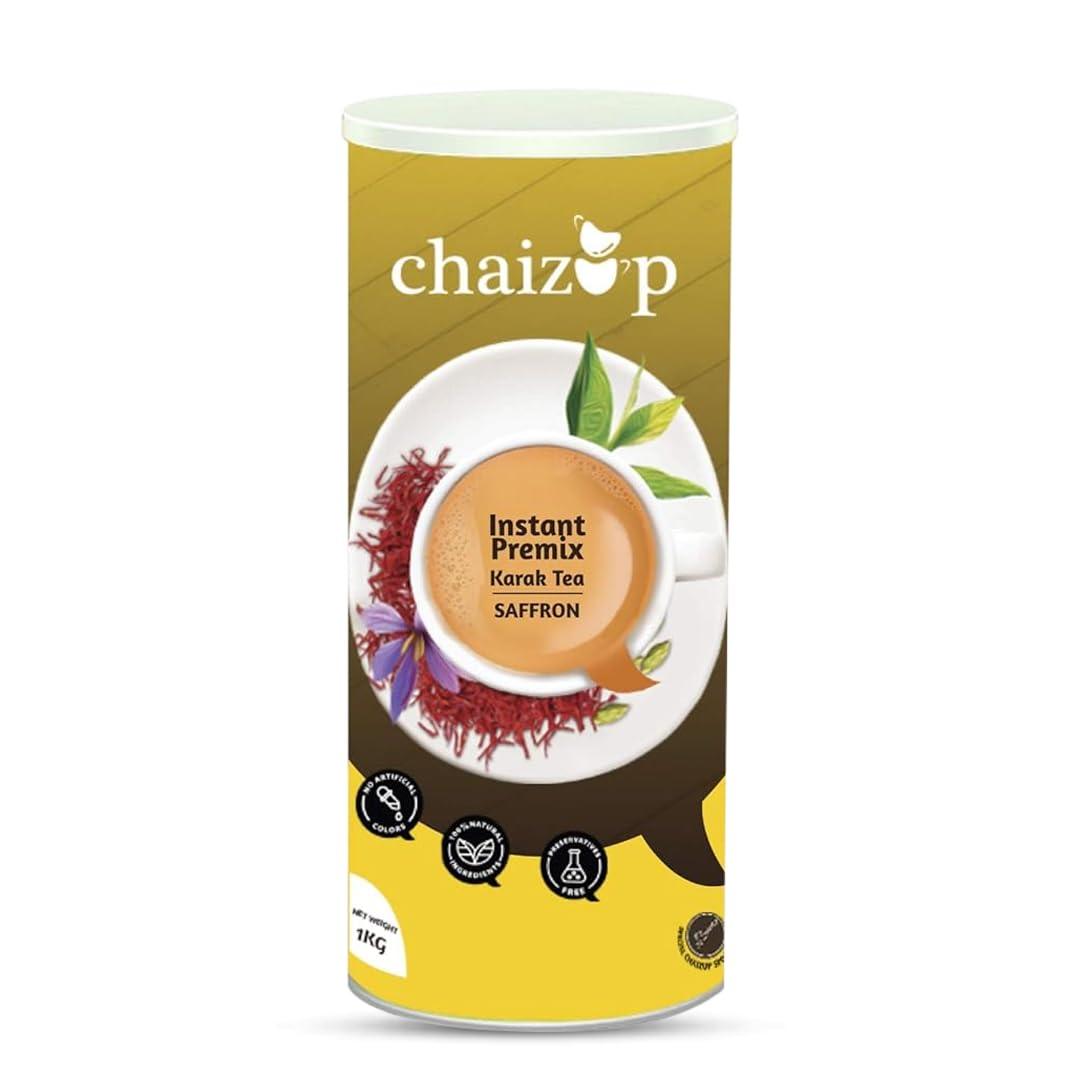 Chaizup Premium 1 Min Instant Cardamom Tea Premix - 1kg Can | Cardamom Flavours | Approx. 72 Servings | 1kg